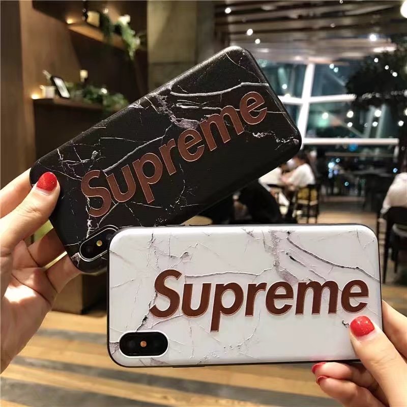 浮き彫りiPhoneXケースおしゃれシュプリーム Supreme男女アイフォン8Plus/8/7Plus/7携帯カバーSUPストリートブランド
