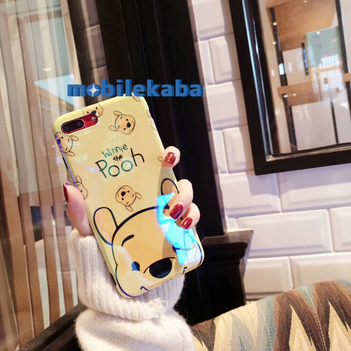キャラクター光沢レーザーiPhoneXケース くまのプーさん グッズiPhone6s/7/8/8Plus携帯カバーかわいいディズニー 耐衝撃アイフォン7plus/6splus