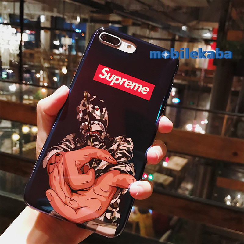 InstagramおしゃれファッションiPhoneXケース シュプリームSupremeコラボ個性ストリート系アイフォンx携帯カバーiphone7plus/8plusスマホケース