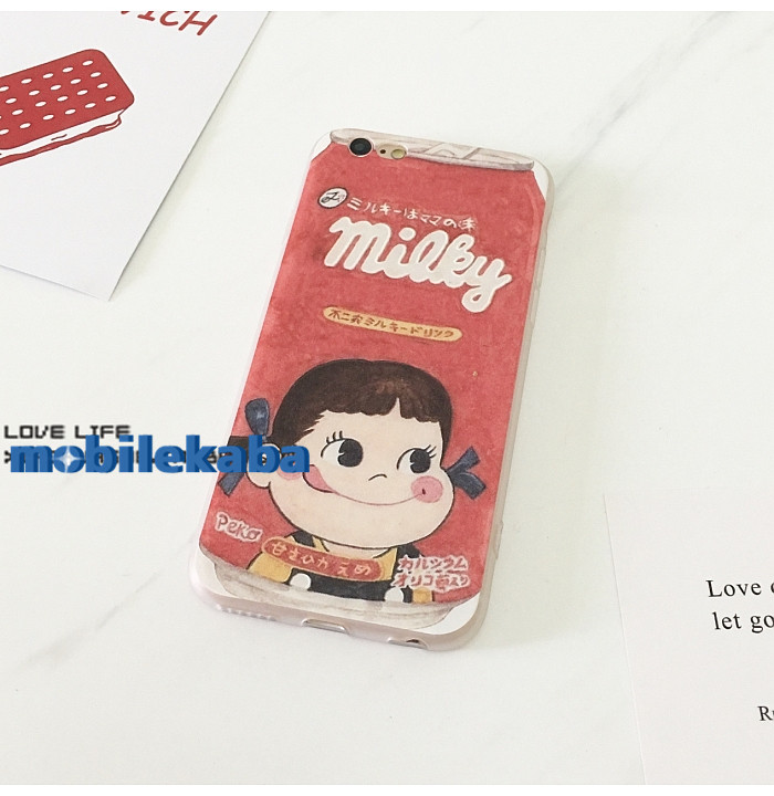 
ペコちゃんiphoneXケース アイフォン8ケース8plusソフトシリコン菓子ミルキー保護カバー7plus薄い耐衝撃6sスマホケース
