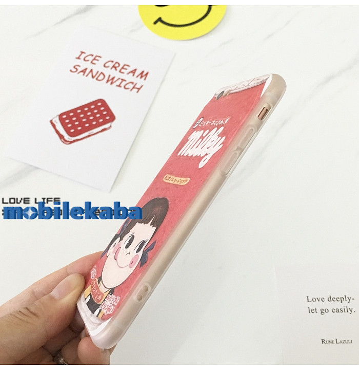 
不二家 ペコちゃんケース アイフォン8ケース8plusソフトシリコン菓子ミルキー保護カバー7plus薄い耐衝撃6sスマホケース
