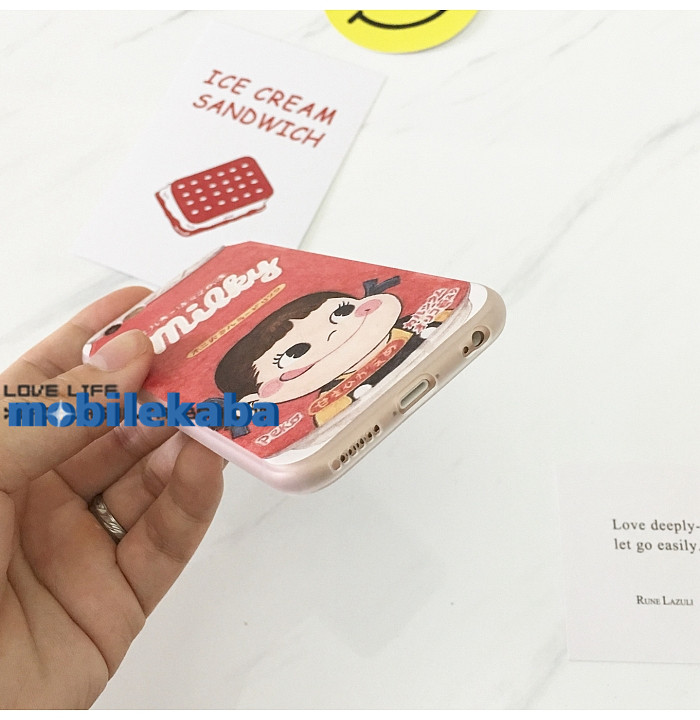 
不二家 ペコちゃんiphoneXアイフォン8ケース8plusソフトシリコン菓子ミルキー保護カバー7plus薄い耐衝撃6sスマホケース
