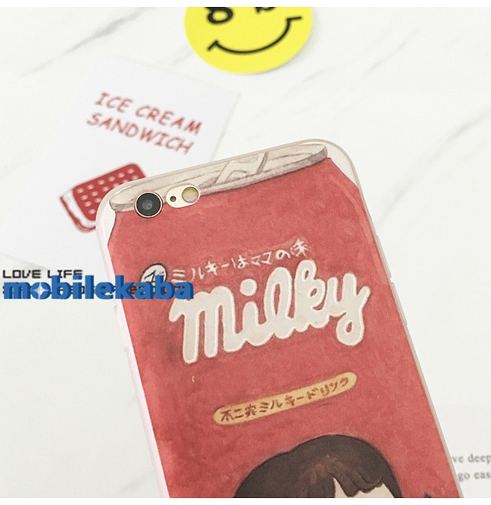 不二家 ペコちゃんiphoneXケース アイフォンシリコン菓子ミルキー保護カバー7plus薄い耐衝撃6sスマホケース
