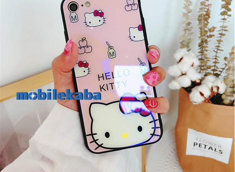 
Hello Kittyケース硬化ガラス反射アイフォン8/7/6s人気ハローキティかわいいキャラクター
