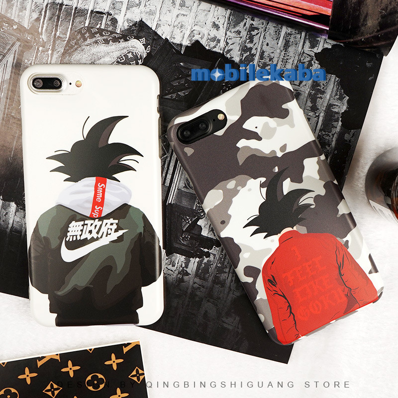 インスタ人気アニメおしゃれドラゴンボールiphone6s plusケース孫悟空ストリートブランド面白いサイヤ人アイフォン8/7/x携帯カバー戦士