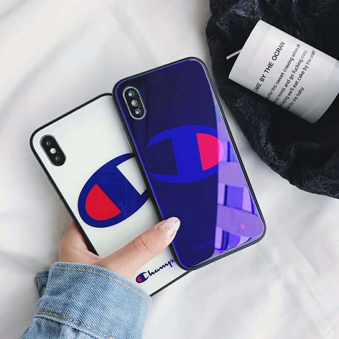 
ChampionアイフォンX/8ケース男女ペア硝子硬化メッキ加工iPhone8Plus/8/7携帯カバーかっこいいチャンピオン ストリート
