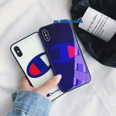 ブランドChampionアイフォンX/8ケース男女ペア硝子硬化メッキ加工iPhone8Plus/8/7携帯カバーかっこいいチャンピオン ストリートiPhoneXスマホケース高級ガラスおしゃれスポーツ