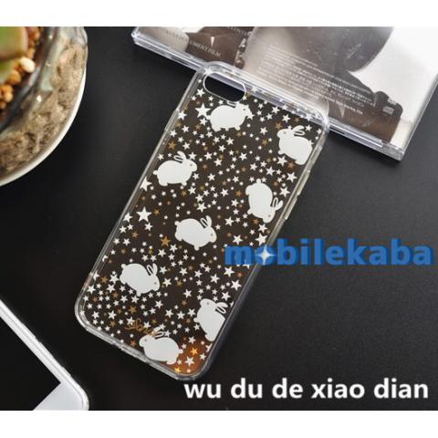 Sonix兔かわいい星スターiPhone7 plusケース欧米芸能人兎ウサギ携帯カバーiPhone8Plus/8アイフォン8ソニックス6s plusブランド透明クリアケース動物ラビット キラキラ