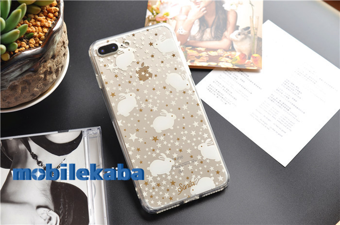 
兔かわいい星スターiPhone7 plusケース欧米芸能人兎ウサギ携帯カバーiPhone8Plus/8アイフォン8ソニックス
