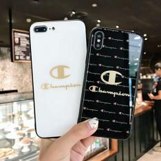 Championチャンピオン アイフォンX iphoneX plus iphone7 plusおしゃれ強化ガラスケース 曲面ガラスフィルム付 iPhonex/8ケースブランドChampion ガラス ...