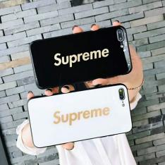 高級感シュプリームSupreme iPhoneX ケース 白 黒  男女兼用 iPhone X plus/7/8 plusケース強化ガラス おしゃれ 耐衝撃 キズ防止