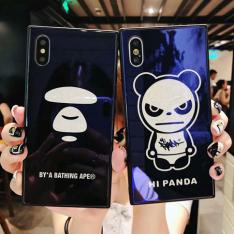 HI PANDA iPhoneX Plusケース iPhone8/9/7/6 Plusケース 強化ガラスケース 耐衝撃 軽薄 おしゃれ 擦り傷防止 防塵 カバー アイフォン 8 カバー 男女性向け