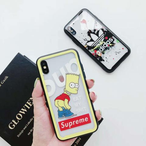 ブランドシュプリームSupreme iphone6/6s/7/8/X Plus ケースおしゃれ アディダスAdidas 落下防止 衝撃吸収 擦り傷防止