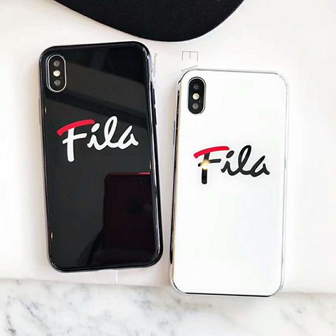 FILA iPhoneXS/Xケース 鏡面 カップル iPhoneXS Max/XRケース 予約 スポーツ風 フィラ iPhone8/8plusケース アイフォン7/7プラスカバー カジュアル
