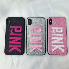 ヴィクトリアシークレットPINK iPhoneXR/XS/XS Maxケース キラキラ かわいい 刺繍 レディース iPhoneX/8/8plusカバー Galaxy S9/S9+ケース