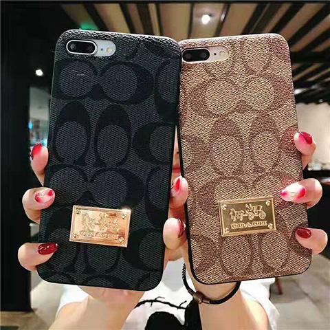 コーチ シグネチャー柄 iPhoneXR/XS Max/XSケース ジャケット型 セレブ風 coach iPhoneX/8/8plusケース ビジネス風 社会人