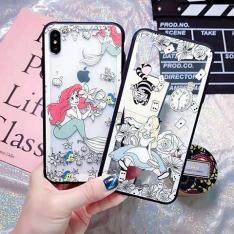 ディズニーキャラクター かわいい iPhoneXRケース リトルマーメイド iPhoneXS/XS Maxケース ふしぎの国のアリス iPhoneX/8/8プラスケース 浮き彫り iPhone7plus 透明ケース